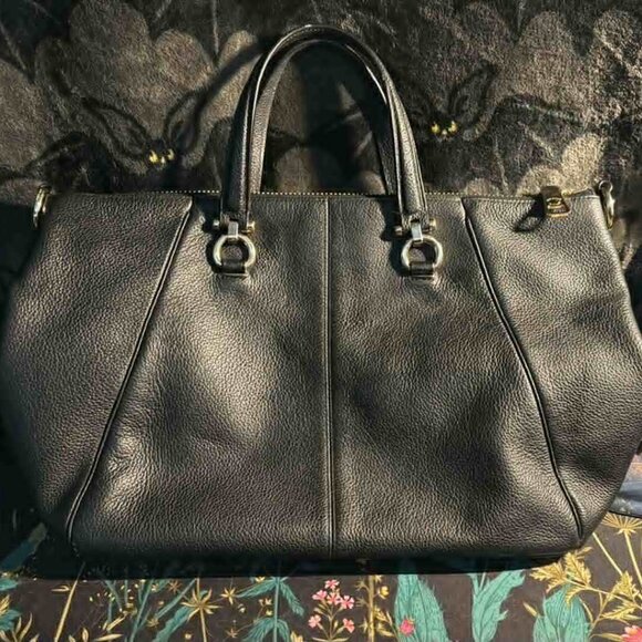 Coach Primrose Pebble Satchel Bag Leather Black Crossbody - See pics! - Picture 16 of 16